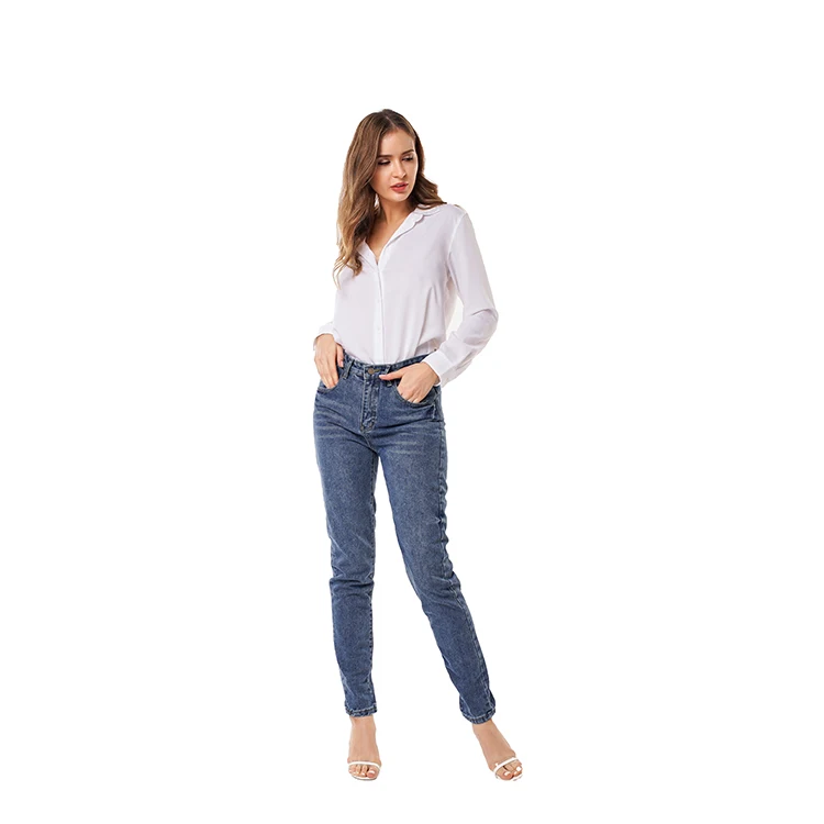 High Waist Skinny Jeans Denim Trousers 