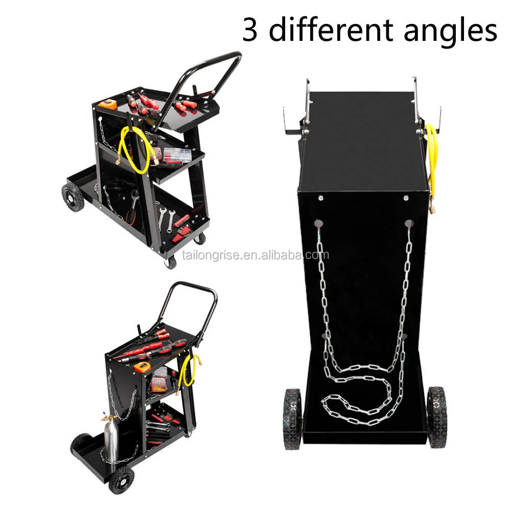Welding Machine Cart Welder Mig Tig Universal Welding Cart With 3tiers