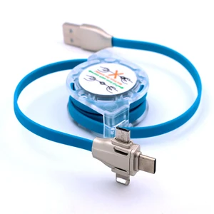 Universal Retractable USB Cable iPhone & Micro USB C
