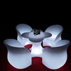 remote control rechargeable events party wedding cocktail table and chair illuminated led glow light flower shape table