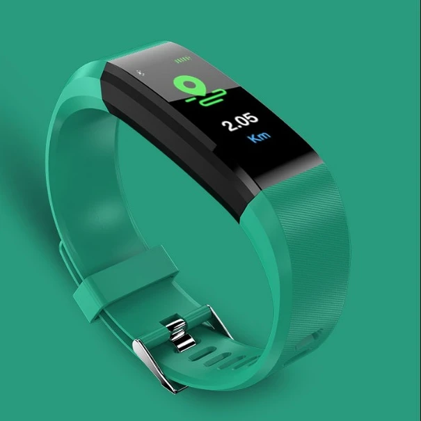 

2019 new arrivals Bt Smart Watch 115PLUS with Heart Rate Monitor WristWatch Smartwatch for Android ios Phone, Black/red/blue/green/purple