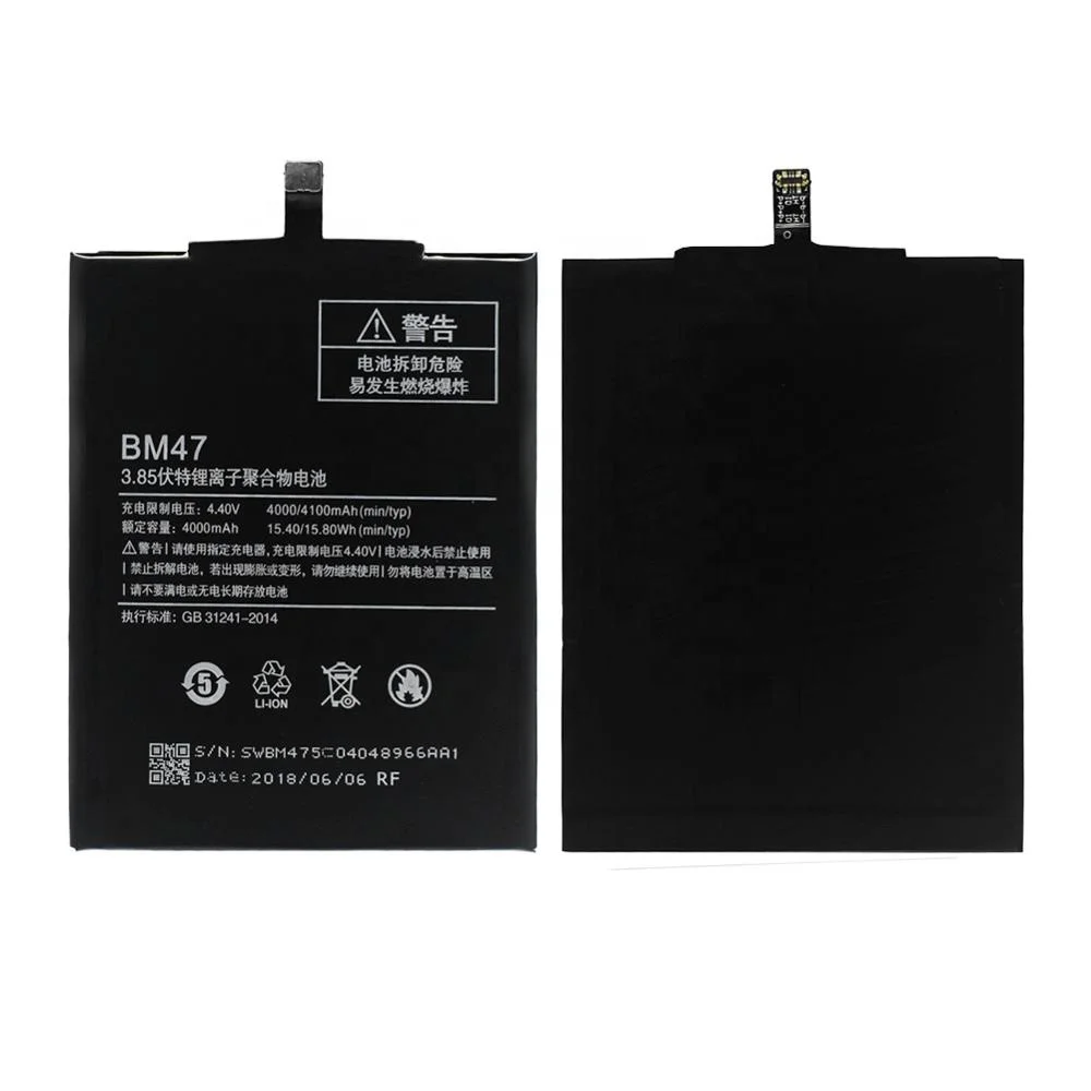 

Original Replacement Lithium Battery For Xiaomi Redmi 3 3S 3X Redmi3 Hongmi BM47 Genuine Phone Battery 4000mAh 3.85V