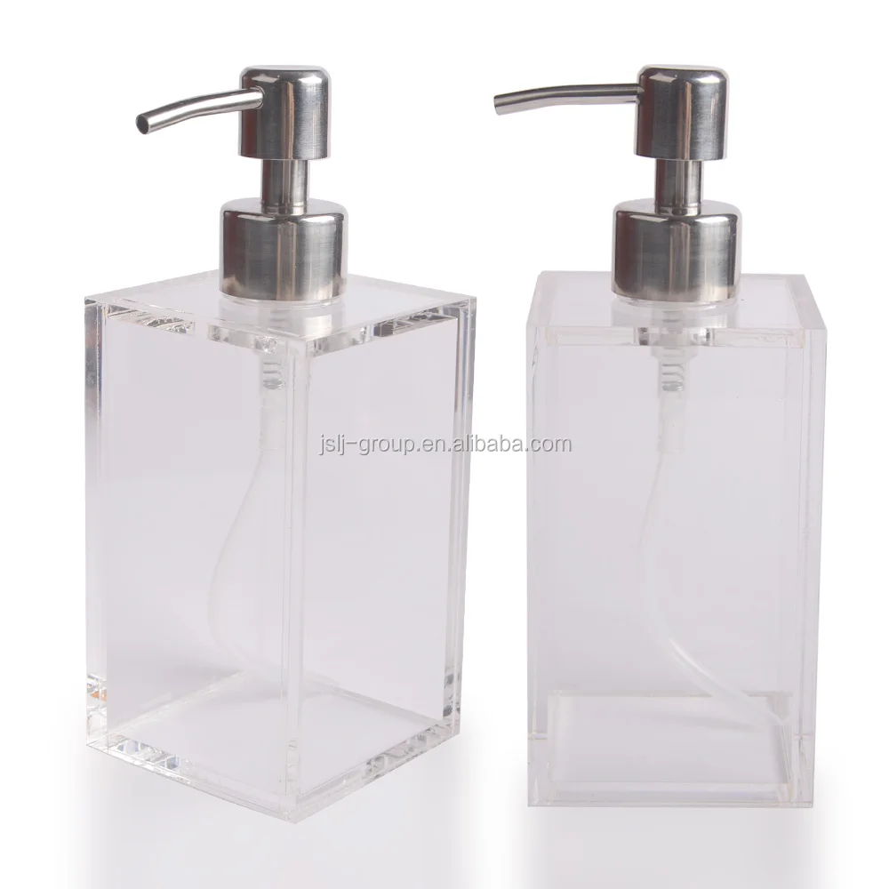 Empty 250ml Acrylic Plastic Liquid Hand Soap Dispenser Pump Bottle