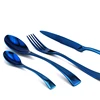 Creative personality titanium plated flatware , blue cutlery