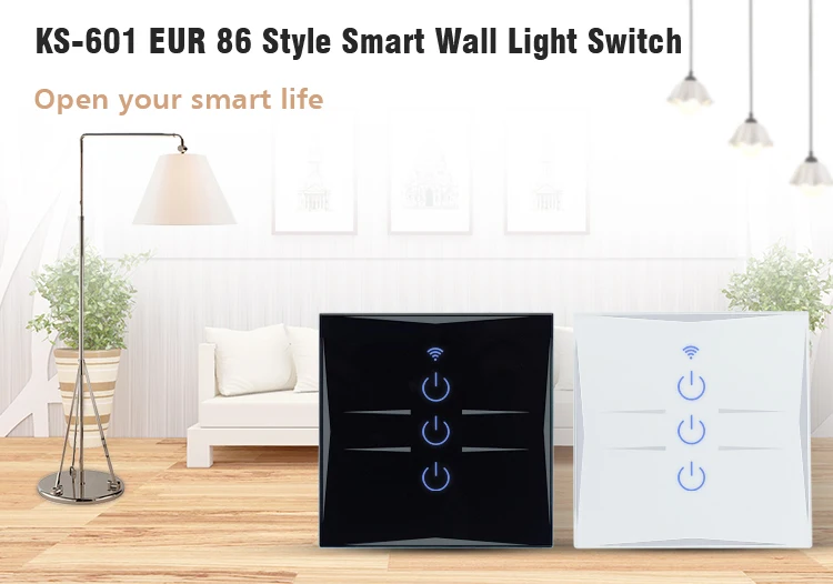 2019 Alexa Google Home 1/2/3 gang Smart Touch Electric Wall Light Switch Wifi Eu Elexa