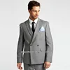 Short tailored fancy double breasted men's suit