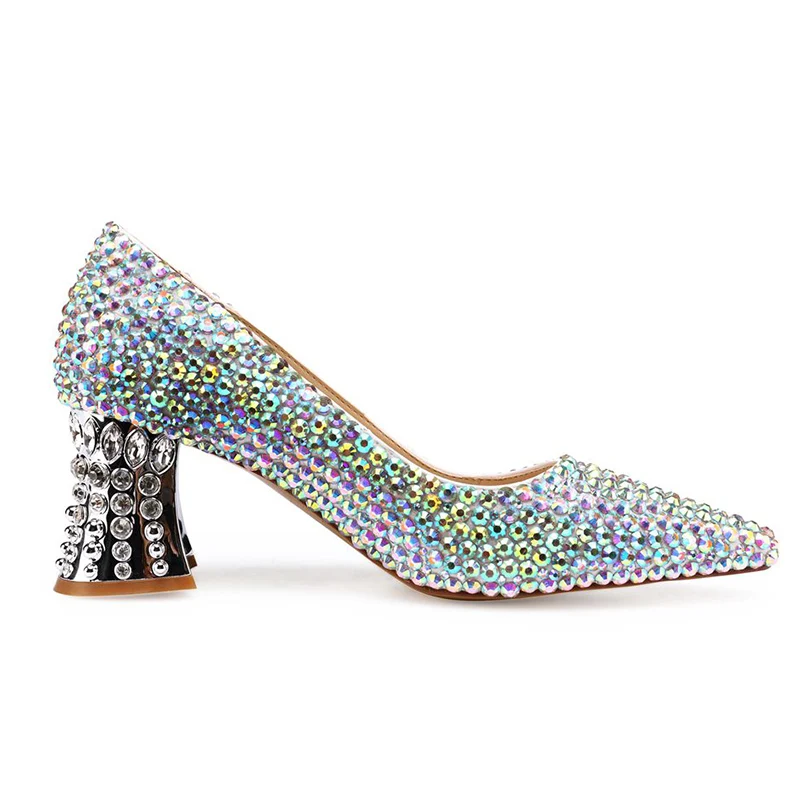 chunky heel silver dress shoes