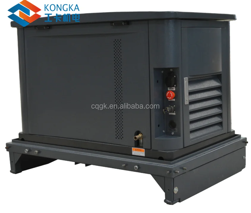 10kw 8kw LPG/NG ガソリン発電機セット 防音キャビネット付き キャス …