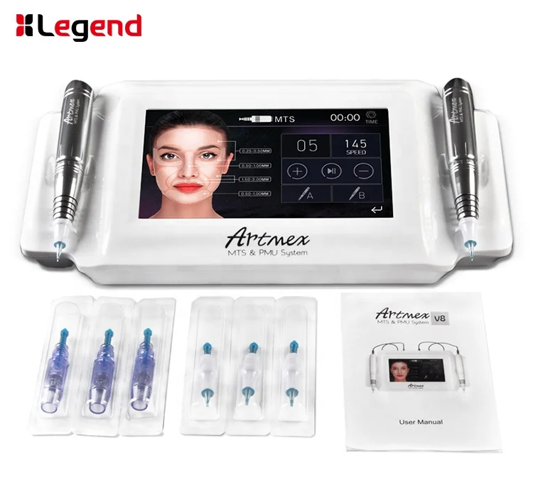 

Tattoo Machine MTS/PMU Semi Permanent Makeup machine for Eyebrow Lip Beauty Artmex V8, White