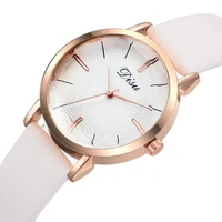 

Women Minimalsit White Watch Leather Band Alloy Analog Quartz Wristwatch Lady Female Watches Reloj Mujer