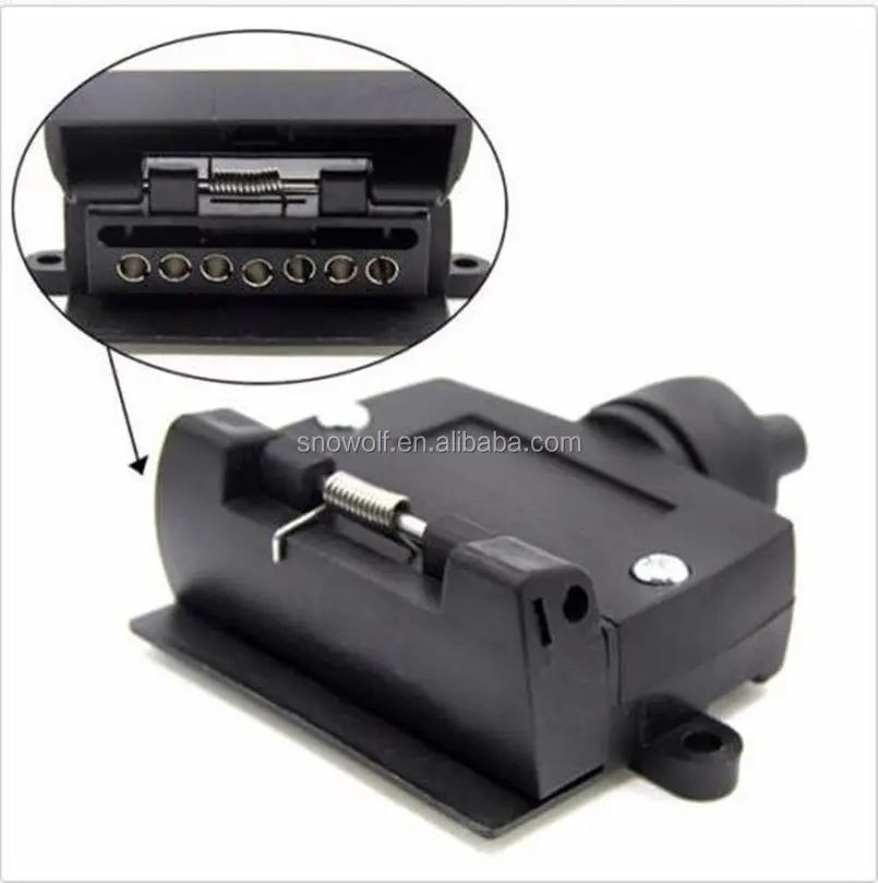 New Australian Standard 7pin Flat Femaletrailer 7 Pin Trailer Socket Truck Light Connector Flat
