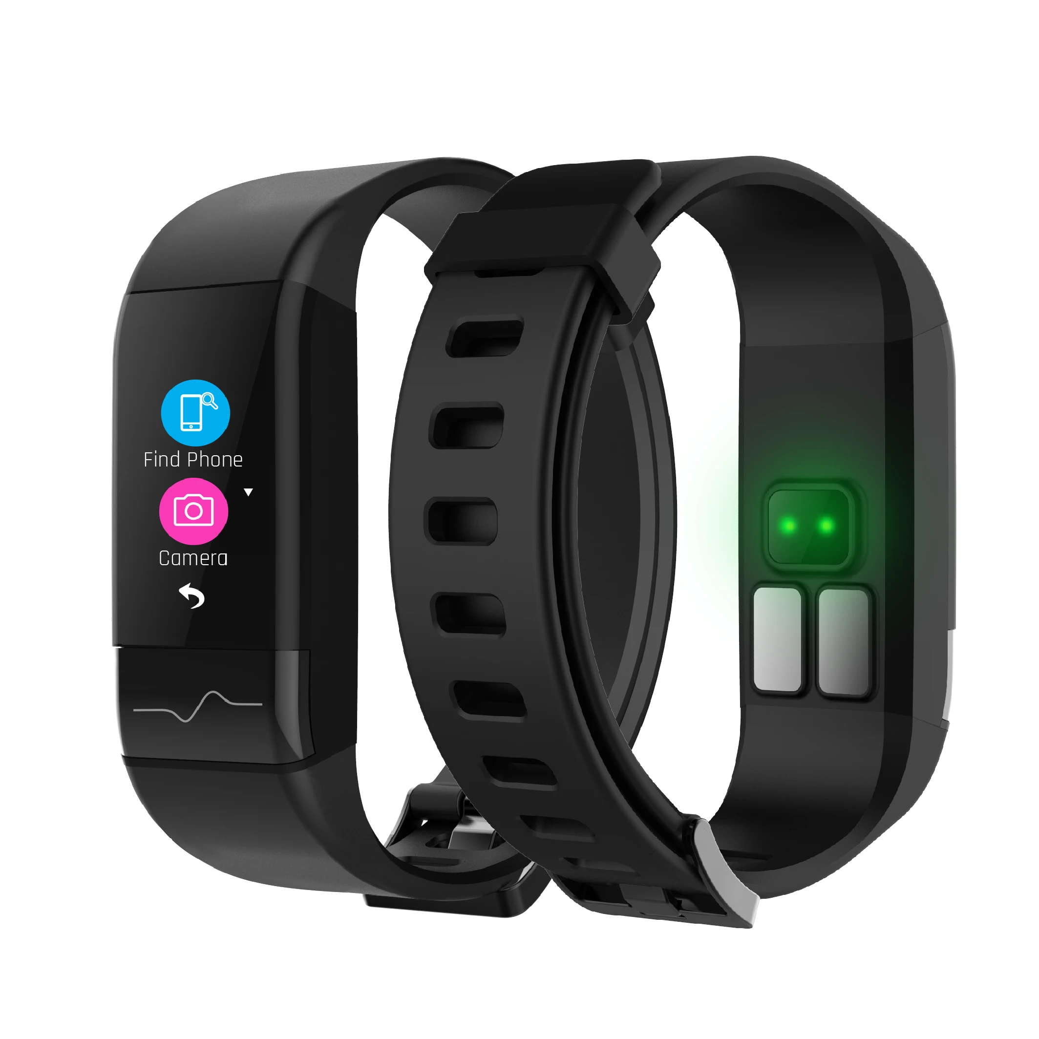 

SDK & API Fitness Tracker Watch Smart Band ECG and PPG Blood Pressure Monitor, Black, blue, red or oem color