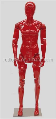 

High glossy posable artificial movable male mannequin, Skin