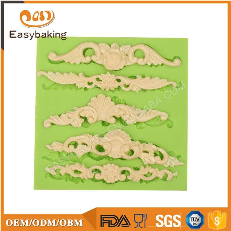 ES-5043 Baroque Fondant Mould Silicone Molds for Cake Decorating