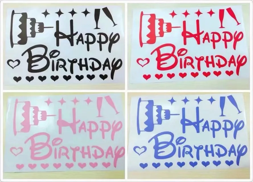 Cheap Price Happy Wedding Die Cut Sticker For Party Decoration Happy