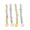 Beadsnice 925 Sterling Silver Necklace Bracelet Chain Extender With The Heart Charm Pendent Jewelry Finding 27515