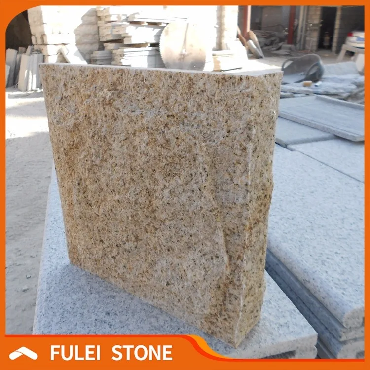 Natural yellow granite exterior mushroom stone design wall cladding
