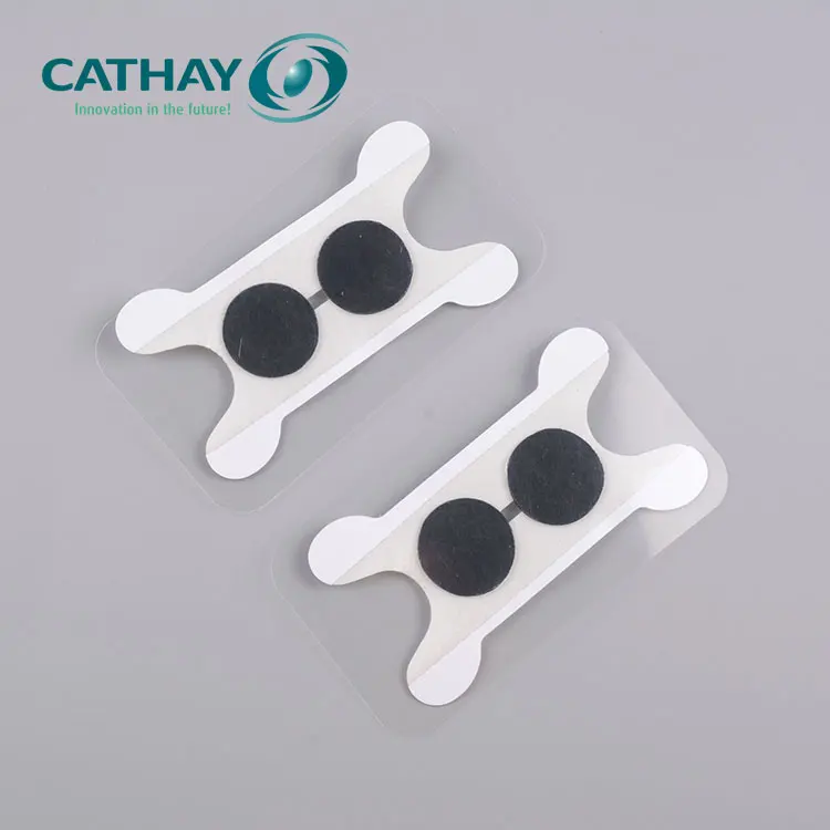 
High quality certificated reusable suture material properties tens snap electrode pad 