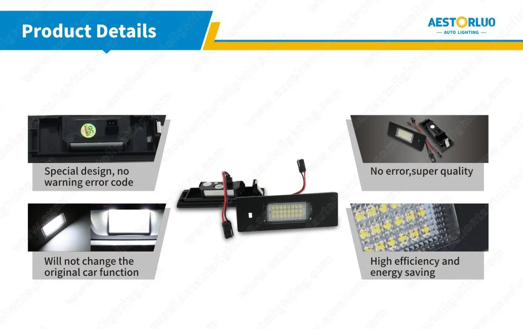 Customized package E87 LED License Plate Light