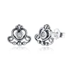 Factory Price 925 Sterling Silver Crown Earrings Studs For Women
