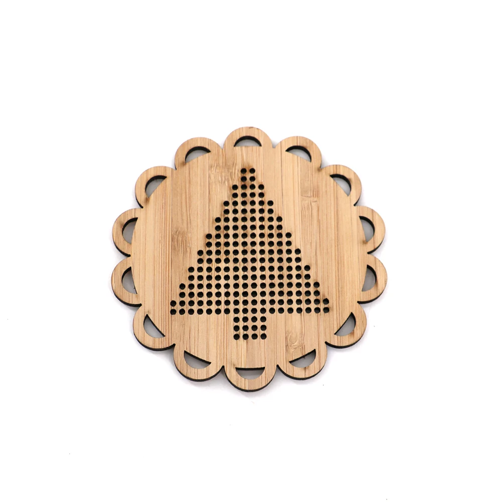 

super quality square bamboo coasters for promotional custom, Natural wood color