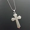 Wholesale Cheap HipHop Punk Jewelry Men Holy Bible Cross Stainless Steel Pendant Necklace