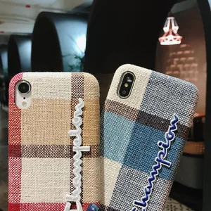 Plaid Fabric Phone Case iPhone