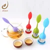 FJ-65 Food Grade colorful Silicone Leaf Handle tea leaf infuser - Stainless Steel Strainer Filter with drip tray