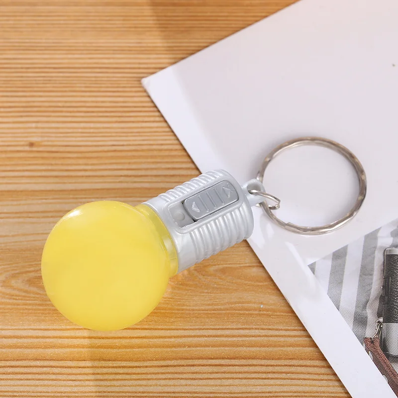 Promotion Simulation The Colorful Key Chain Bulb Shaped Creative Pvc Uv