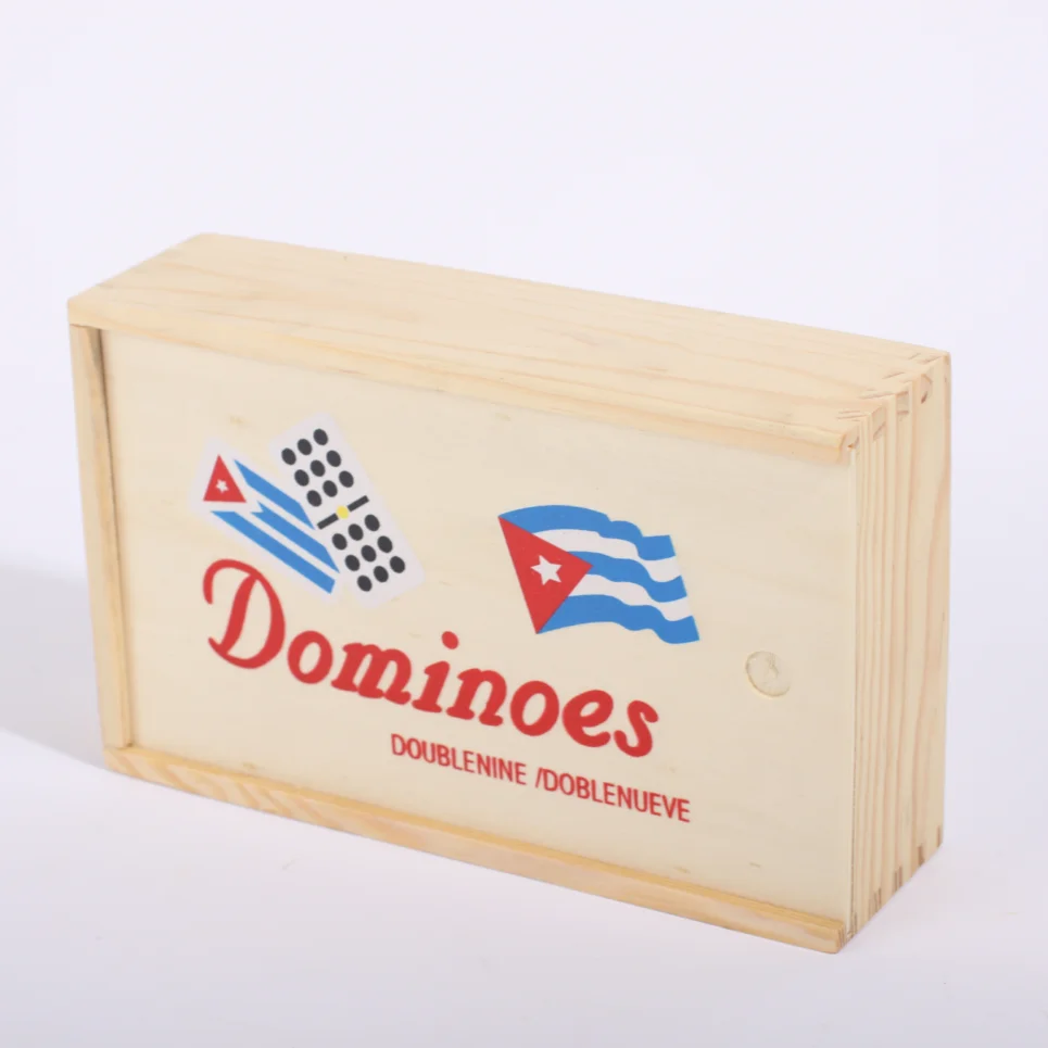 

Double Nine Cuban Dominoes in wooden box