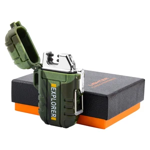 Image of NK20 Camping Lighter USB Rechargeable Waterproof Flameless Dual Arc Plasma Lighters