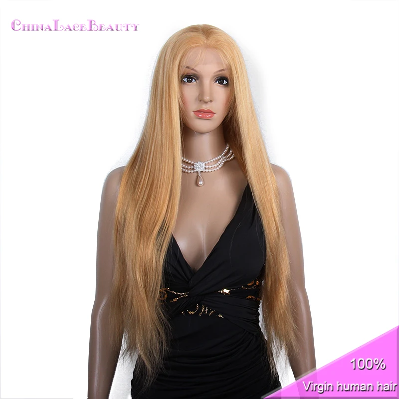 Natural Hairline Factorty Direct Natural Wave Blonde African Braided Full Lace Wig 27#