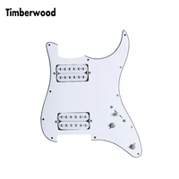 

White Loaded Strat Stratocaster Electric Guitar Prewired Pickguard with Ceramic Double Coils Humbucker Pickups Fits For Fender