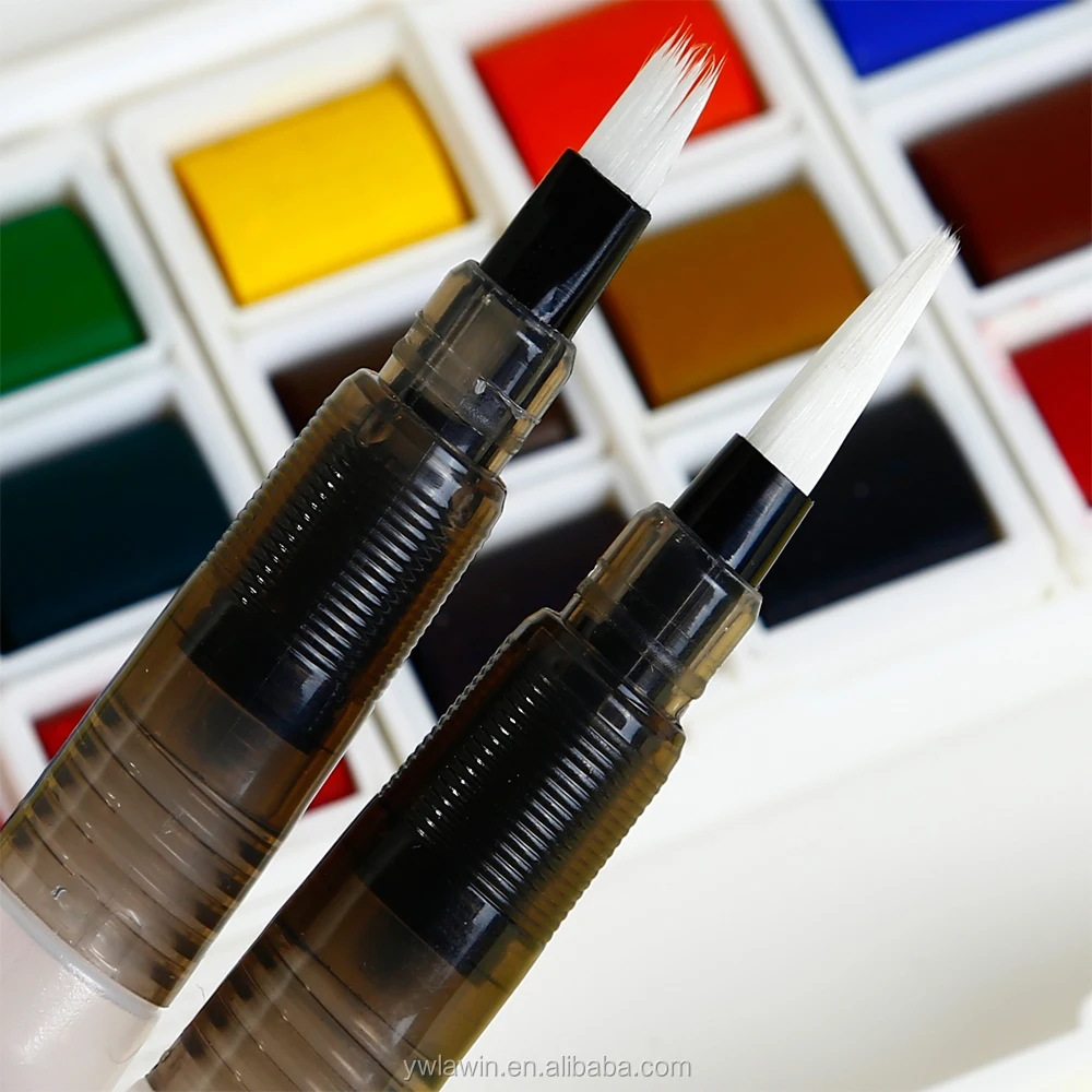 24 Solid Watercolor Paint Set Portable Travel Water Color Paint Set