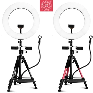 Broadcast Stand 14 inch LED Ring Light Phone Clip