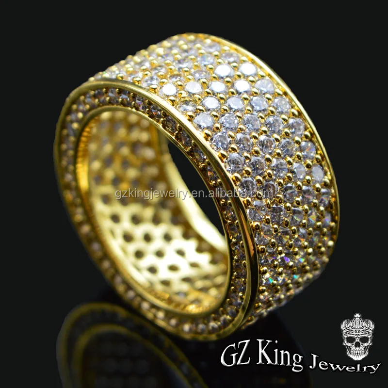Hip hop Men's jewelry fashion silver 925 rings iced out zirconia male rings