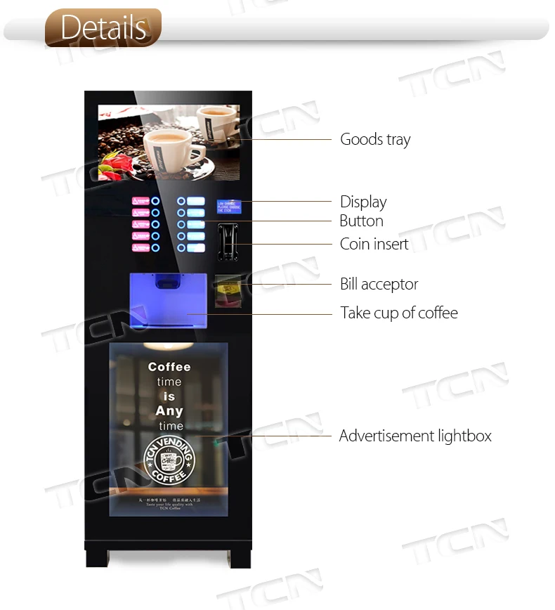 Hot Sale! Automatic Coffee Vending Machine Tcncl402(22hp) Aaa Buy