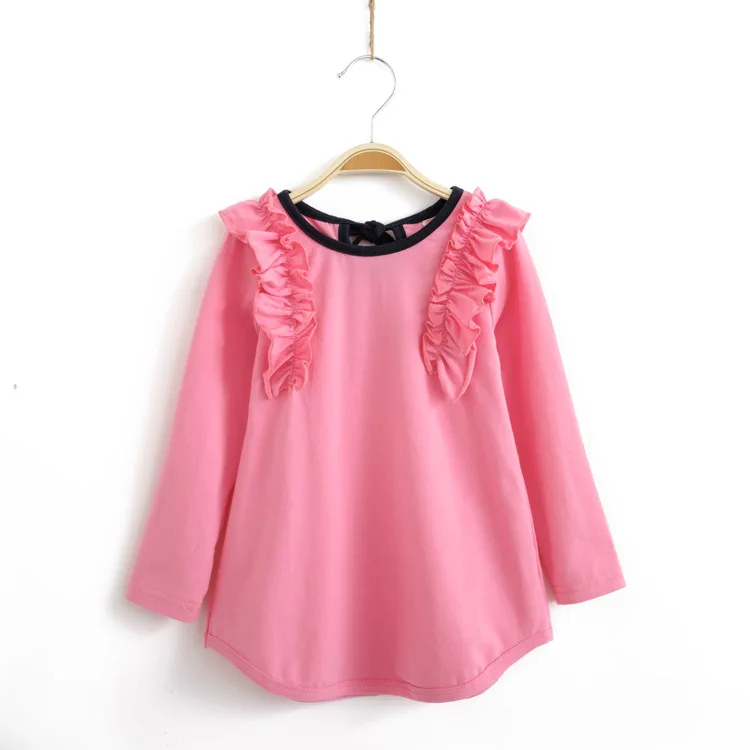 spring children s clothing girls long t shirt child long design tee shirt sleeve length shirt