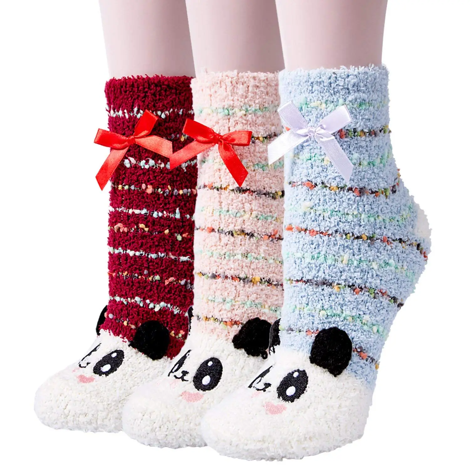 Socks FORUU Home Women Girls Soft Bed Floor Fluffy Warm Winter Pure Color