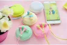 New Hot Macarons design in ear earphones Headphones Headset For All Phones Cute headphone for MP3