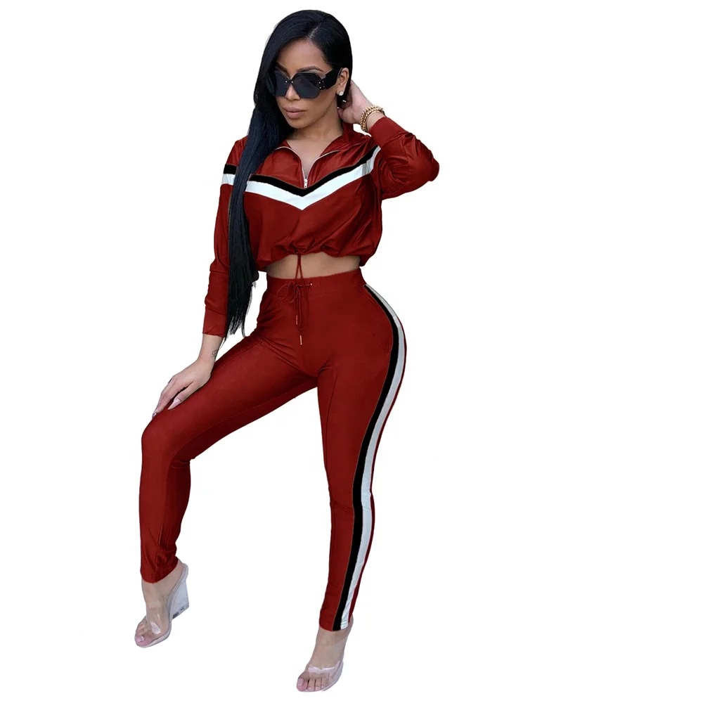 

New design fancy ladies suits slim jumpsuits for women 2019 with zipper, Red;black;green