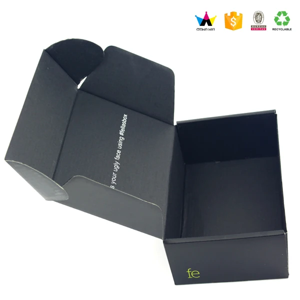 Custom Matte Black Cardboard Shoe Box 
