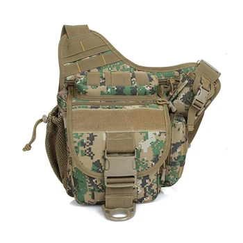 Western Men Black Shoulder Motorcycle Saddle Bags Nylon Military Camera ...