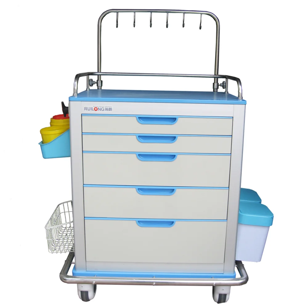 Aluminum Steel Clinic Medical Cart For Delivery With Drawers - Buy Cart ...