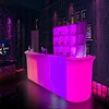 Popular led bar counter and table,LED curve bar,high boy cocktail table