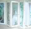 PVC bi-folding Door at good price for hot sale now, colorful folding pvc door export from large famous window and door factory