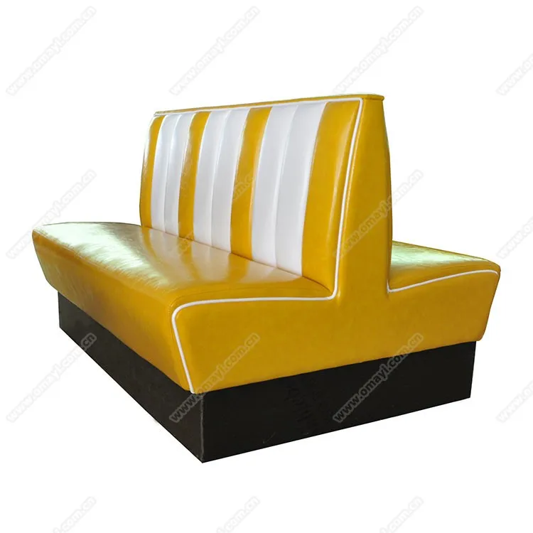 Wholesale classical American 1950s style retro diner booth seating, retro 50s vinyl diner booth seating for sale
