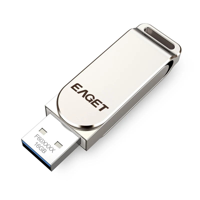 

EAGET 16/32/64/128/256GB USB Flash Drive Memory Stick USB3.0 Metal Mini Memory Pendrive External Storage usb flash drive, Silver