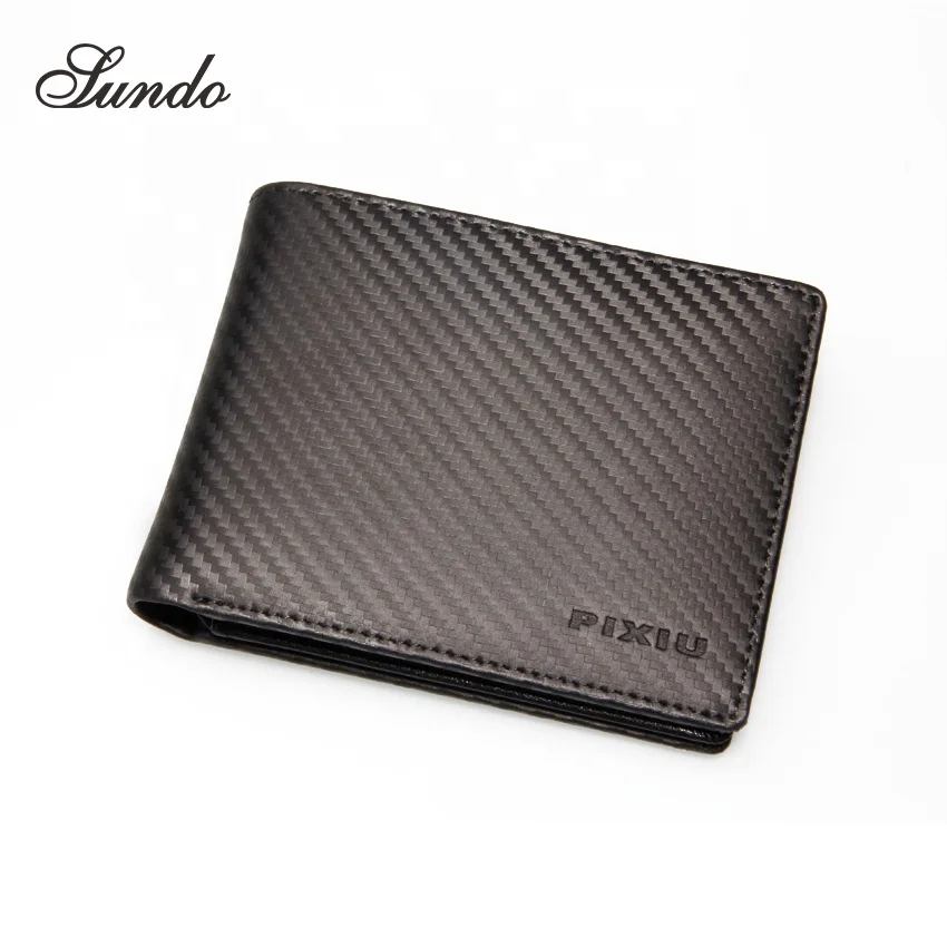 

Manufacturer Gift Top Grain Leather Handmade Carbon Wallet, Can be customized