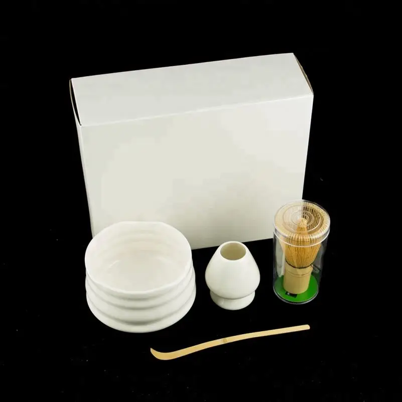 

White Ceremonial Tea Bowl Whisk Gift Set